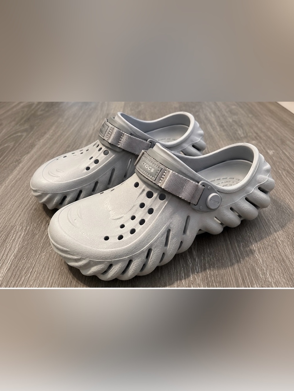 CROCS Kids Vented LiteVent Clog — Light Gray